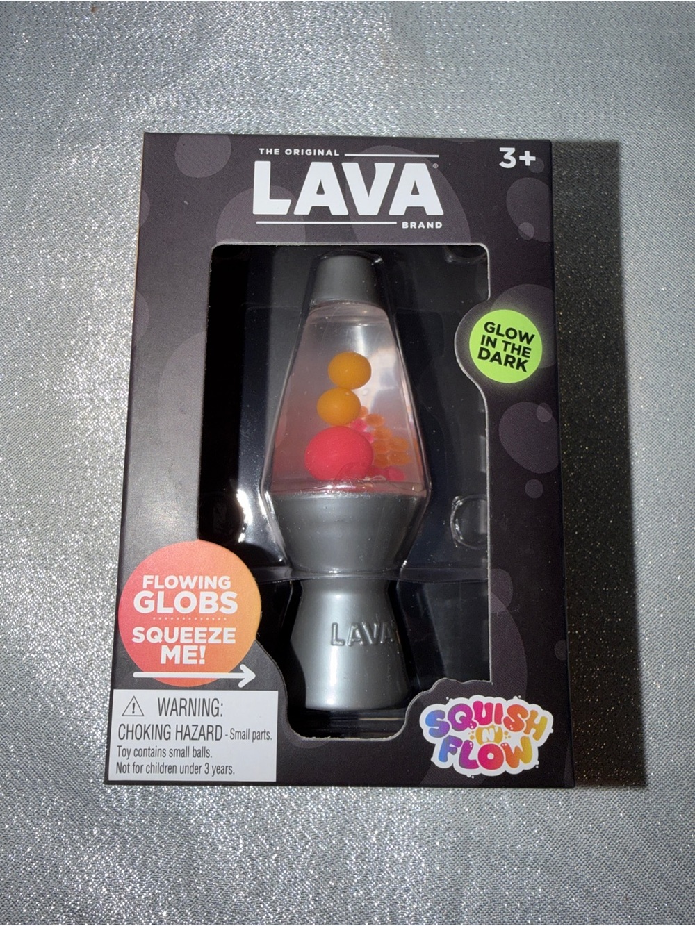 Squishy Purple Glow In The Dark Lava Lamp Toy + Rainbow Mystery Dumpling Set - Picture 4 of 7